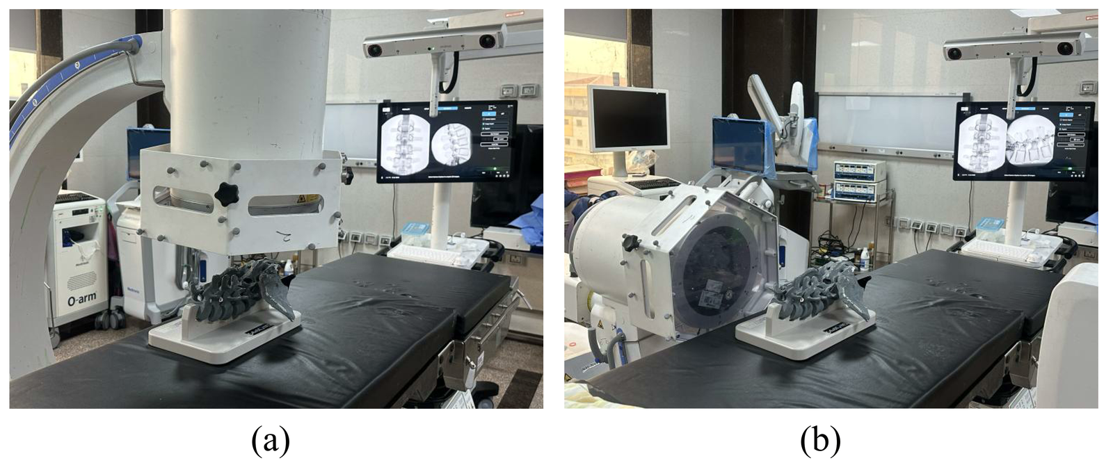 AP and Lateral C-Arm experimental setup